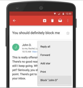 Google: su Gmail arriva il 'blocca-mittente'